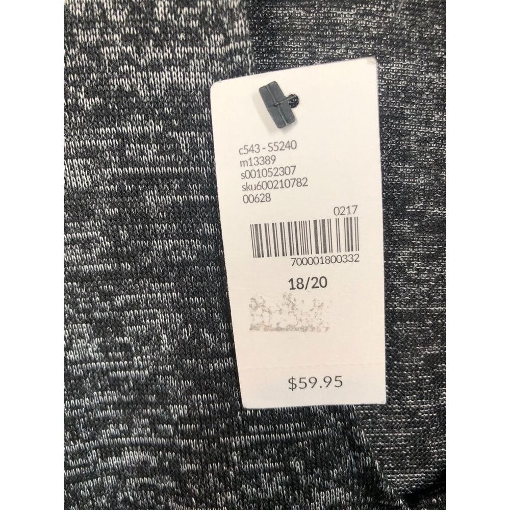 Lane Bryant Dress Black Long Sleeve Midi Keyhole Casual Office Women's 18/20 NWT - Picture 4 of 7